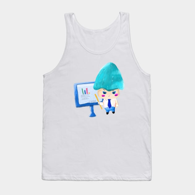 Workaholic mushroom Tank Top by byjilooo